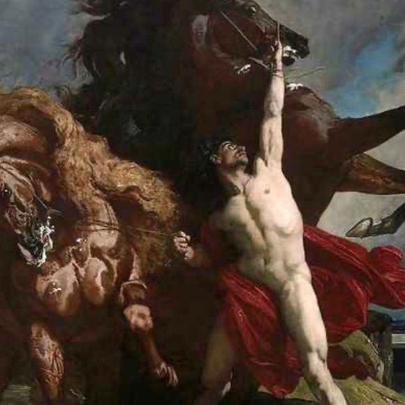 Framed “Automedon with the Horses of Achilles” - Picture 12 of 12